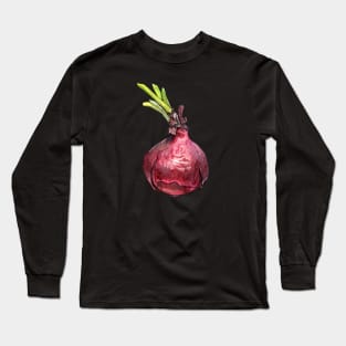 Red Onion Watercolor Long Sleeve T-Shirt